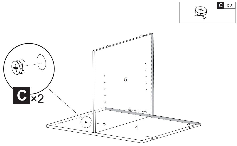 DEVAISE ADYJ002 Black Accent Storage Cabinets - 9