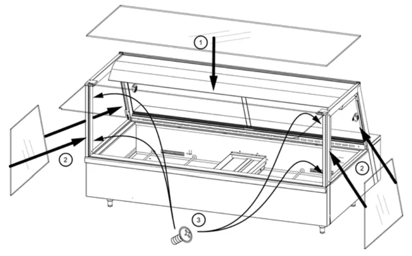 fri jado 9123930 HD Series Food SafeSaver - square glass