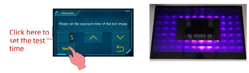 ANYCUBIC Photon M3 Max Exceptionally Large Resin Printer User Manual - Detection Raise printing platform until the curing screen
