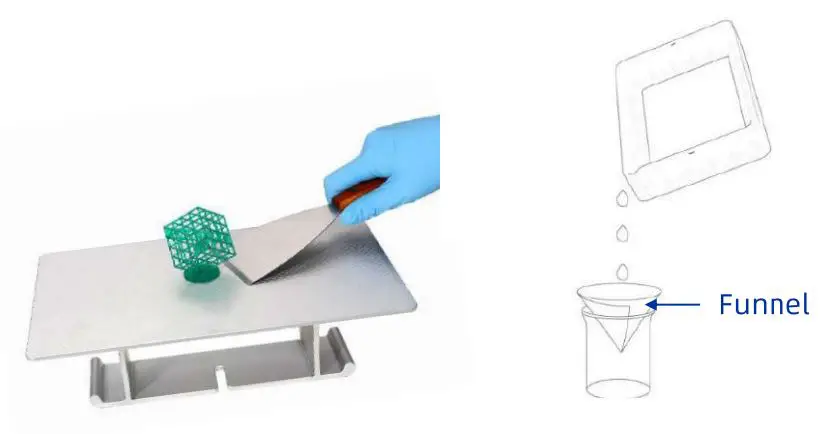 ANYCUBIC Photon M3 Max Exceptionally Large Resin Printer User Manual - Handling models and residues