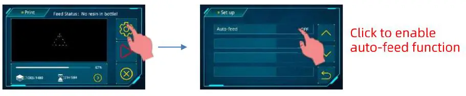 ANYCUBIC Photon M3 Max Exceptionally Large Resin Printer User Manual - If the insufficiency of the resin in holder is deflected