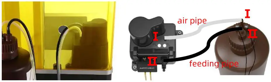 ANYCUBIC Photon M3 Max Exceptionally Large Resin Printer User Manual - Pass two pipes through the limit