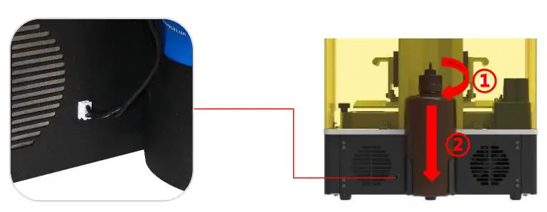 ANYCUBIC Photon M3 Max Exceptionally Large Resin Printer User Manual - Put the cap part on anycubic 1kg