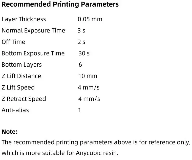 ANYCUBIC Photon M3 Max Exceptionally Large Resin Printer User Manual - Technical Specification