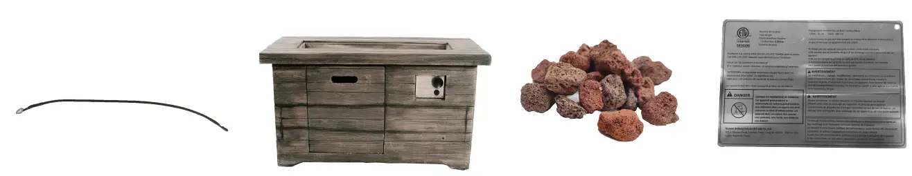 XBRAND NY9856 Propane Firepit Table - included 1