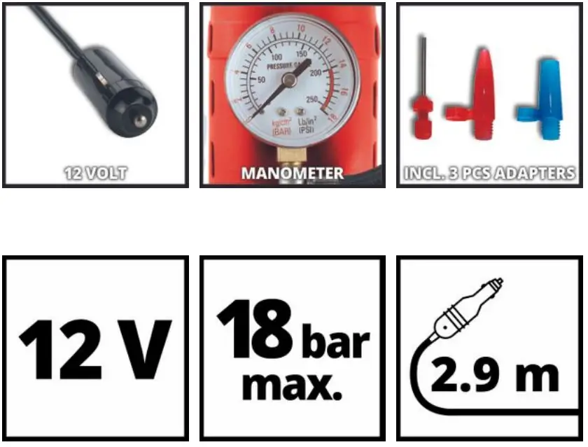 Einhell 2072112 Car Air Compressor fig
