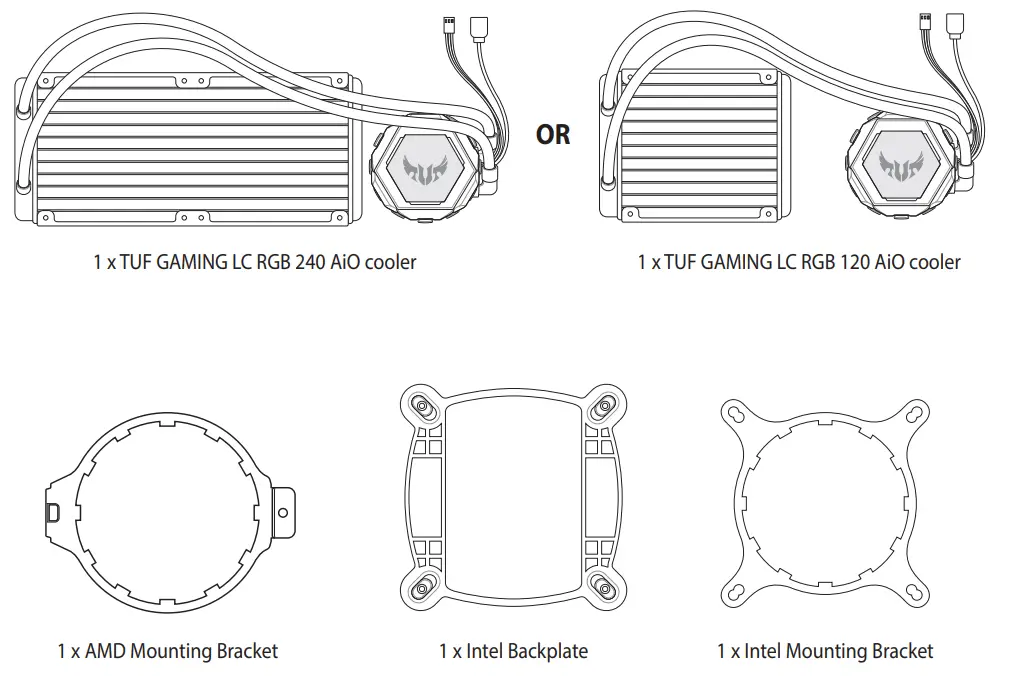 ASUS TUF Gaming LC RGB Series Liquid CPU Cooler - fig