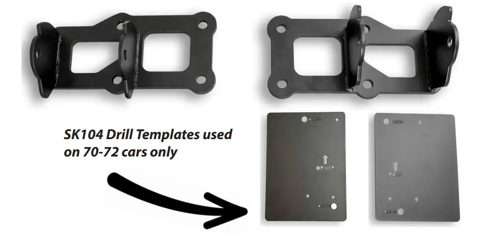 DOUG S HEADERS SK104 Engine Swap Motor Mount Brackets