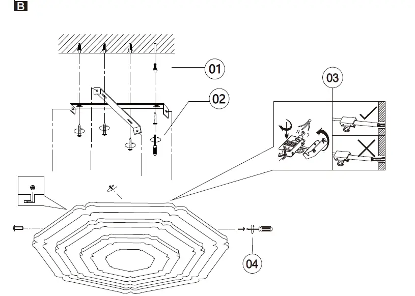rabalux 3100 Taneli Ceiling Light FIG (2)