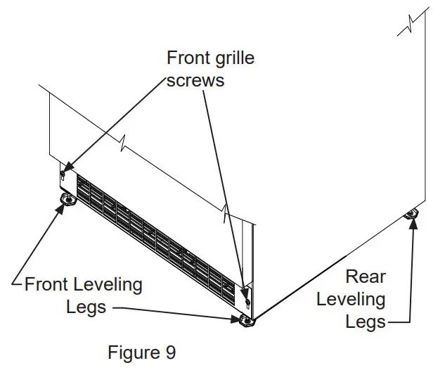 Marvel MPRF424 24 in Professional Built in Refrigerator Freezer - Leveling Legs