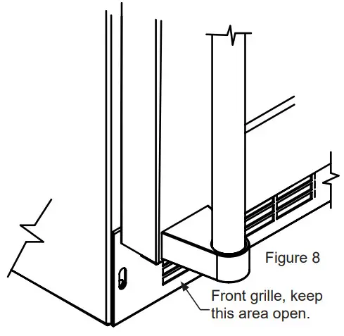 Marvel MPRF424 24 in Professional Built in Refrigerator Freezer - openings within the