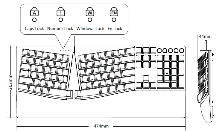 perixx-PERIBOARD-535-Wired-Mechanical-Ergonomic-Keyboard-fig-1
