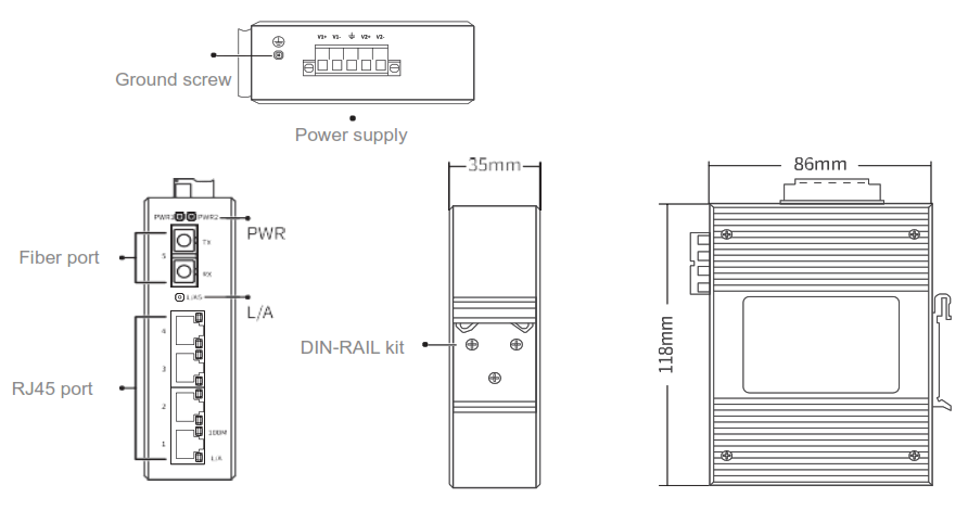 Maiwe MIEN1203 F Industrial Ethernet Switch - fig