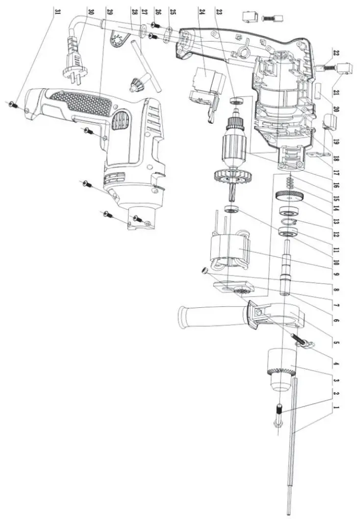 LOMVUM Electric Cordless Drill Driver - fig