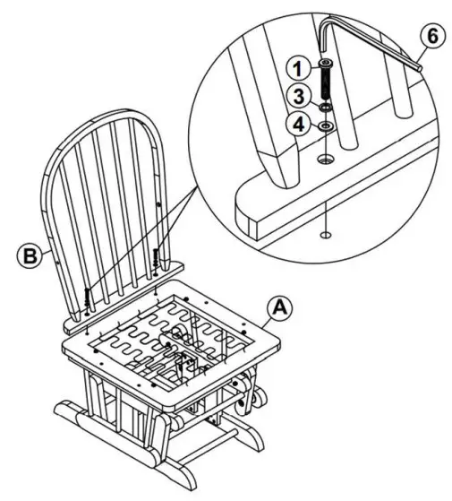 Kogan ROSY RECLINER ROCKER - Assembly Step 1