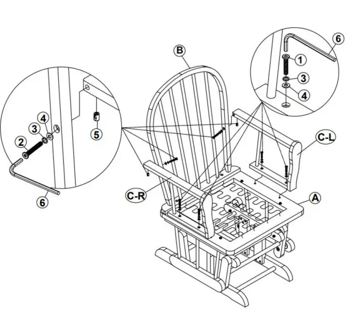 Kogan ROSY RECLINER ROCKER - Assembly Step 2