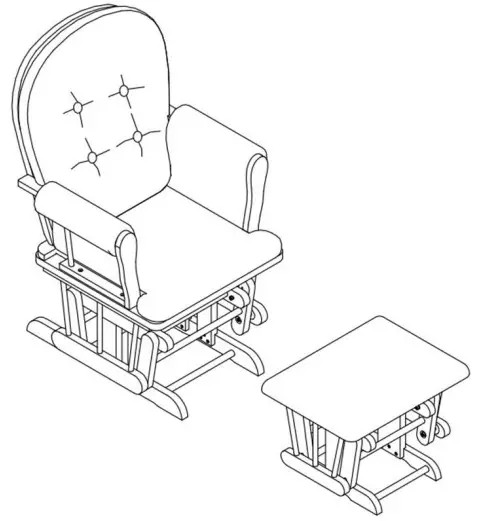 Kogan ROSY RECLINER ROCKER - Assembly Step 5