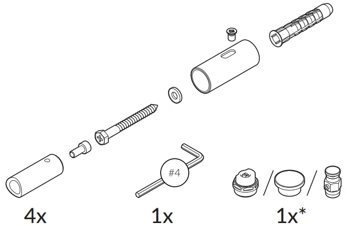 TERMA 3454BTU Rolo Towel Rail-fig3