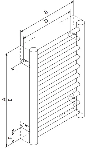 TERMA 3454BTU Rolo Towel Rail-fig4