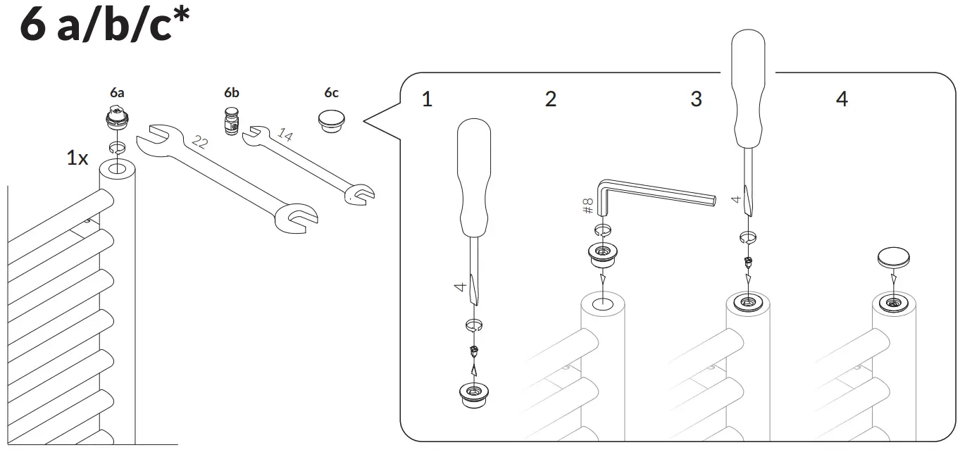 TERMA 3454BTU Rolo Towel Rail-fig8