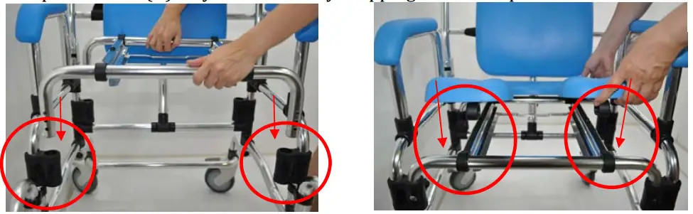 Platinum Health PHS1000 LAGUNA Reclining Shower and Toilet Chair -Step 3