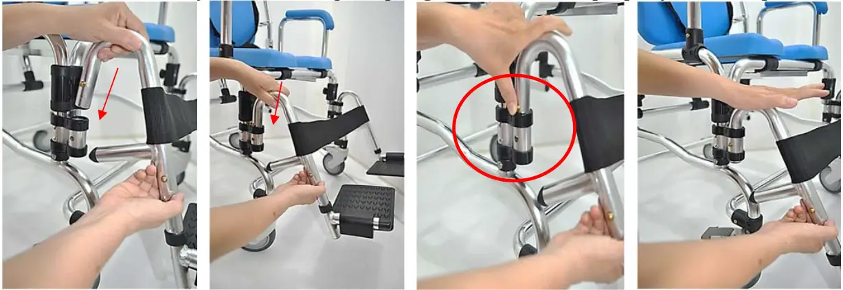 Platinum Health PHS1000 LAGUNA Reclining Shower and Toilet Chair -Step 7