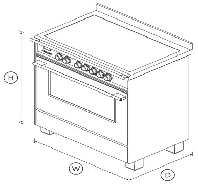 FISHER PAYKEL OR90SCI4B1 Freestanding Cooker Induction - Figure