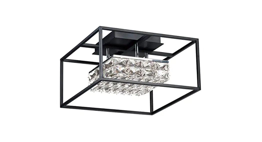 Et2 Contemporary Lighting E23300-20bk Zephyr Stainless Steel Framed Crystal Square Led Instruction Manual