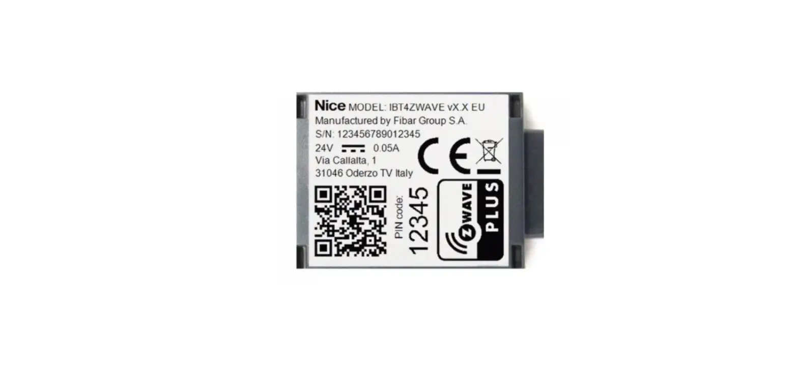 Nice Spa Bust4-z-wave Interface Ibt4zwave Manual