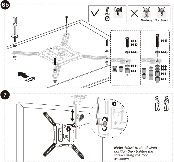 MULTIBRACKETS M VESA Flip Down Large Wall Mount - Product Overview 13