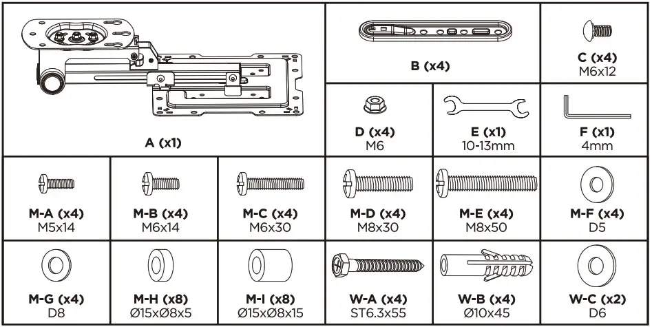 MULTIBRACKETS M VESA Flip Down Large Wall Mount - Product Overview 3