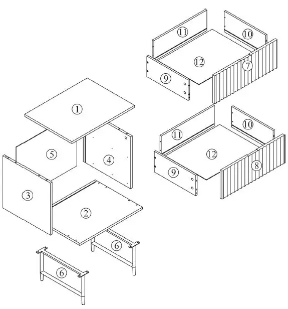 SHANGRI-LA SLNS2DREWA 2 Drawer Night Stand Edinburgh Collection-1