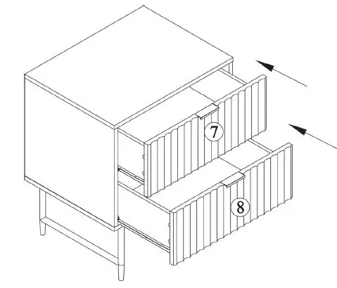 SHANGRI-LA SLNS2DREWA 2 Drawer Night Stand Edinburgh Collection-10