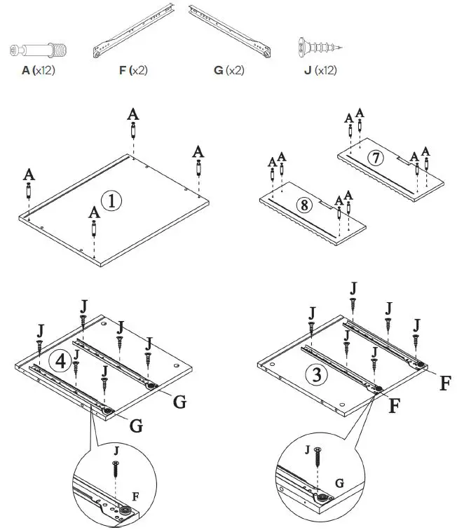 SHANGRI-LA SLNS2DREWA 2 Drawer Night Stand Edinburgh Collection-3