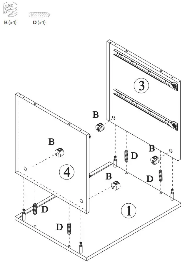 SHANGRI-LA SLNS2DREWA 2 Drawer Night Stand Edinburgh Collection-5