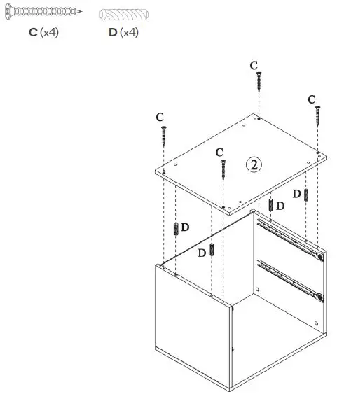 SHANGRI-LA SLNS2DREWA 2 Drawer Night Stand Edinburgh Collection-7