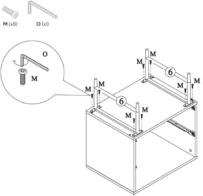 SHANGRI-LA SLNS2DREWA 2 Drawer Night Stand Edinburgh Collection-8