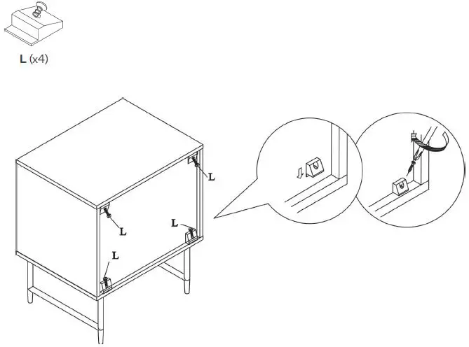 SHANGRI-LA SLNS2DREWA 2 Drawer Night Stand Edinburgh Collection-9