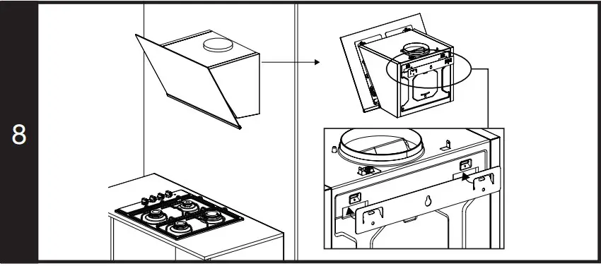 Hanging, aligning and fixing the hood