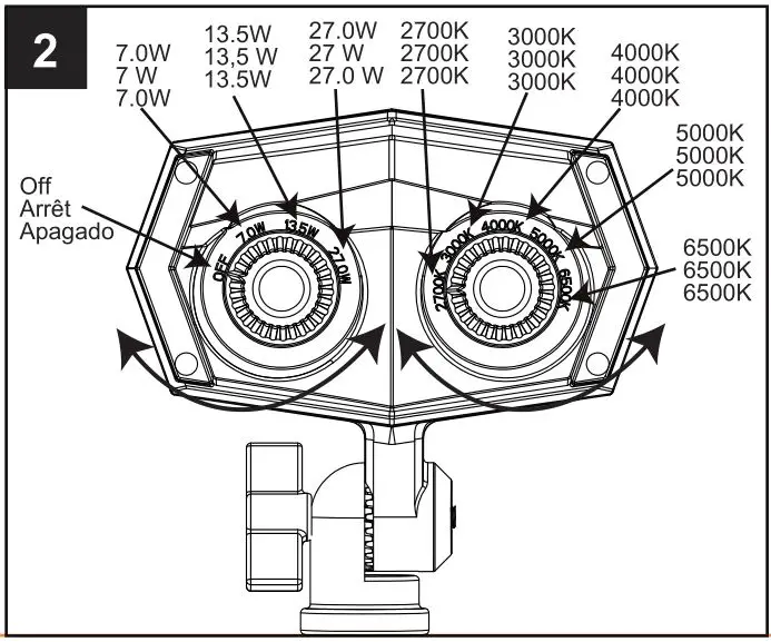 Harbor Breeze ZDL1148-LED27K8027 LED Flood Light - OPERATING INSTRUCTIONS 2