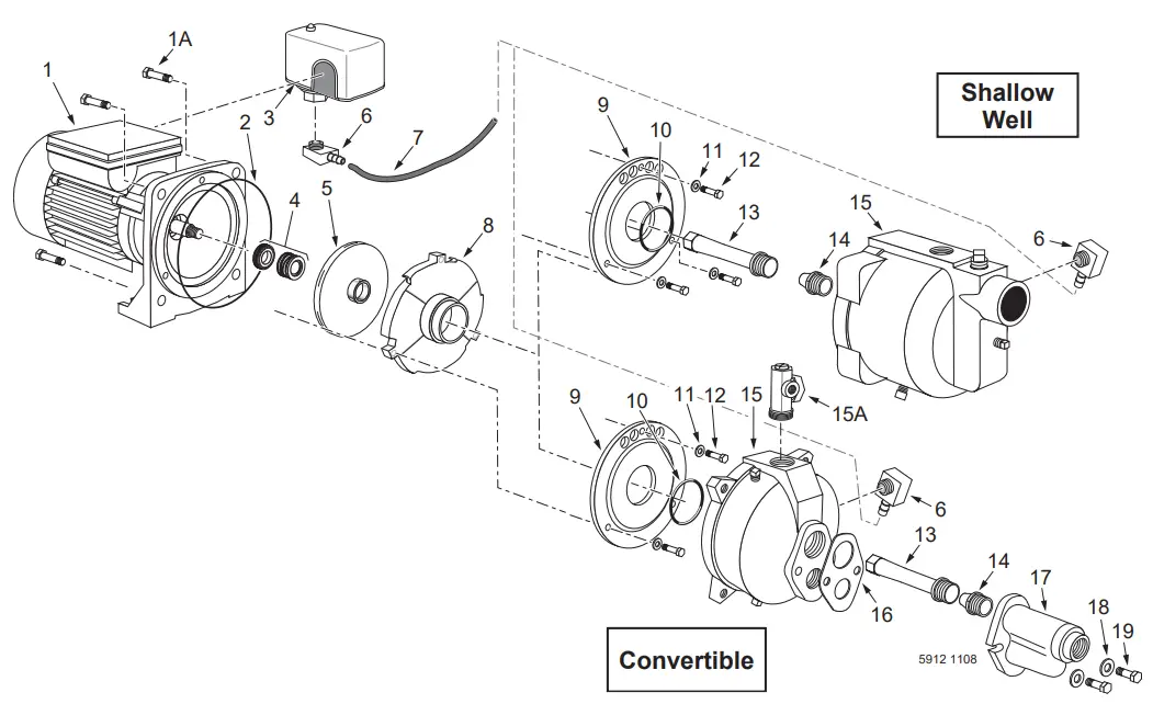 PENTAIR FP 934 Shallow Well and Convertible 12 HP Jet Pump Tank System - fig 16