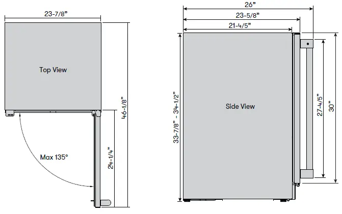 ZEPHYR-RB24C01AG-24-Inch-Stainless-Frame-Single-Zone-Beverage-Cooler-FIG-4