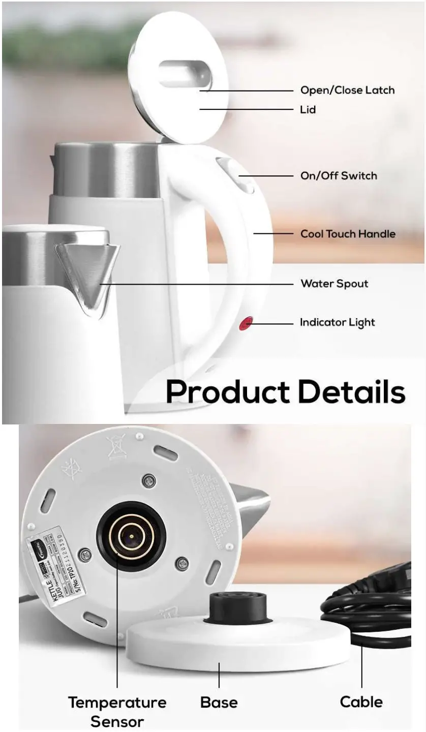 PowerPac PPJ2016 0 6L Kettle Jug - Product Details