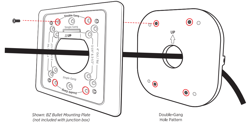 clinton electronics CE UJB Universal Junction Box - attach camera to door