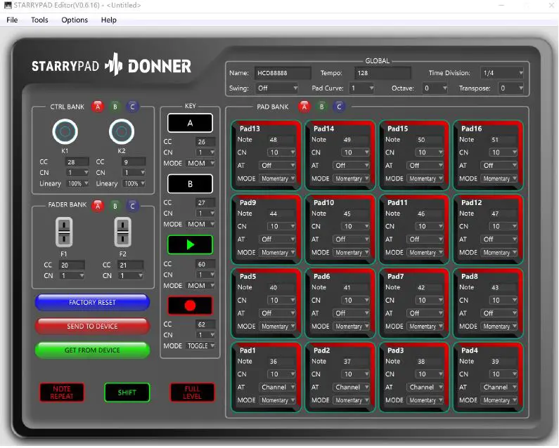 DONNER-Starrypad-MIDI-Pad-Beat-Maker-with-16-Beat-Pads-fig- (1)
