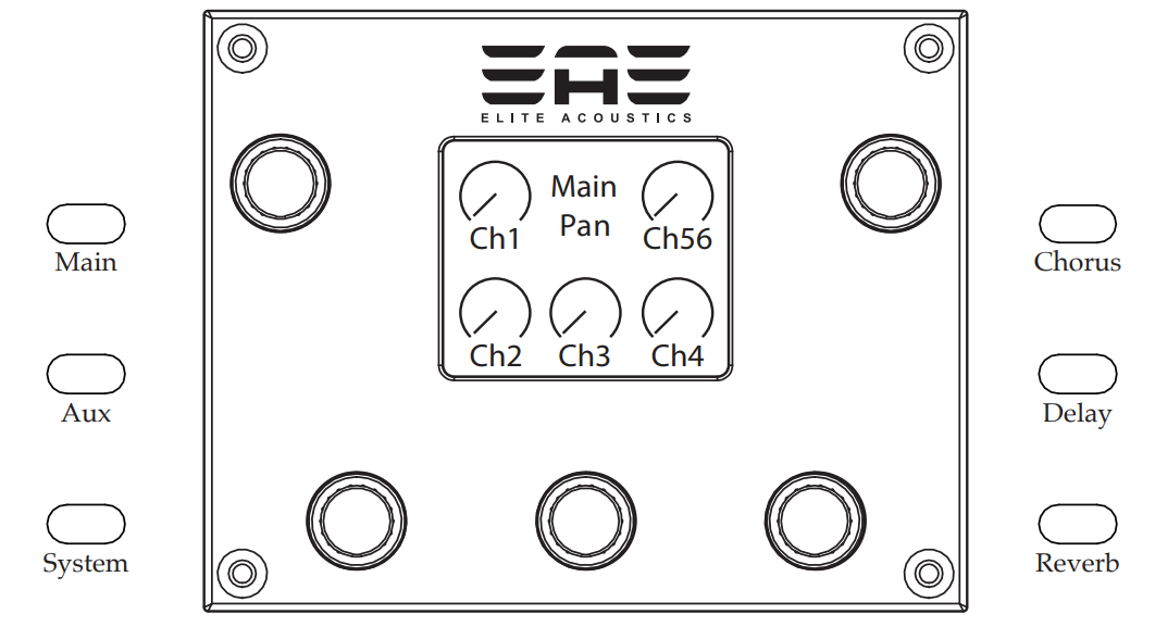 ELITE ACOUSTICS D6-8 MKII Acoustic Amplifier - LCD FUNCTIONS