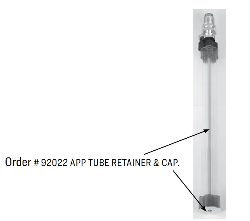 The APP press allows inverted tube filling and sizing.