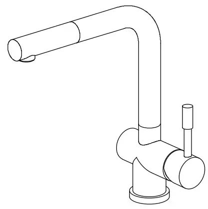 LULANI KA-240-30 Single Handle Pull-Out Kitchen Faucet -