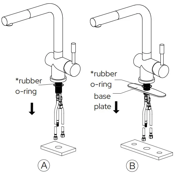 LULANI KA-240-30 Single Handle Pull-Out Kitchen Faucet -Step 3