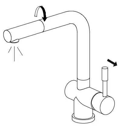 LULANI KA-240-30 Single Handle Pull-Out Kitchen Faucet -Step 7